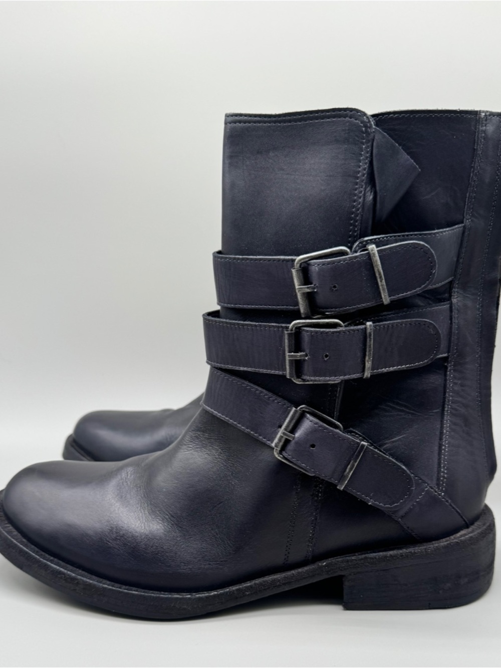 Free People Sunbelt Santa Fe Leather Moto Boots Size 41 - Picture 7 of 13